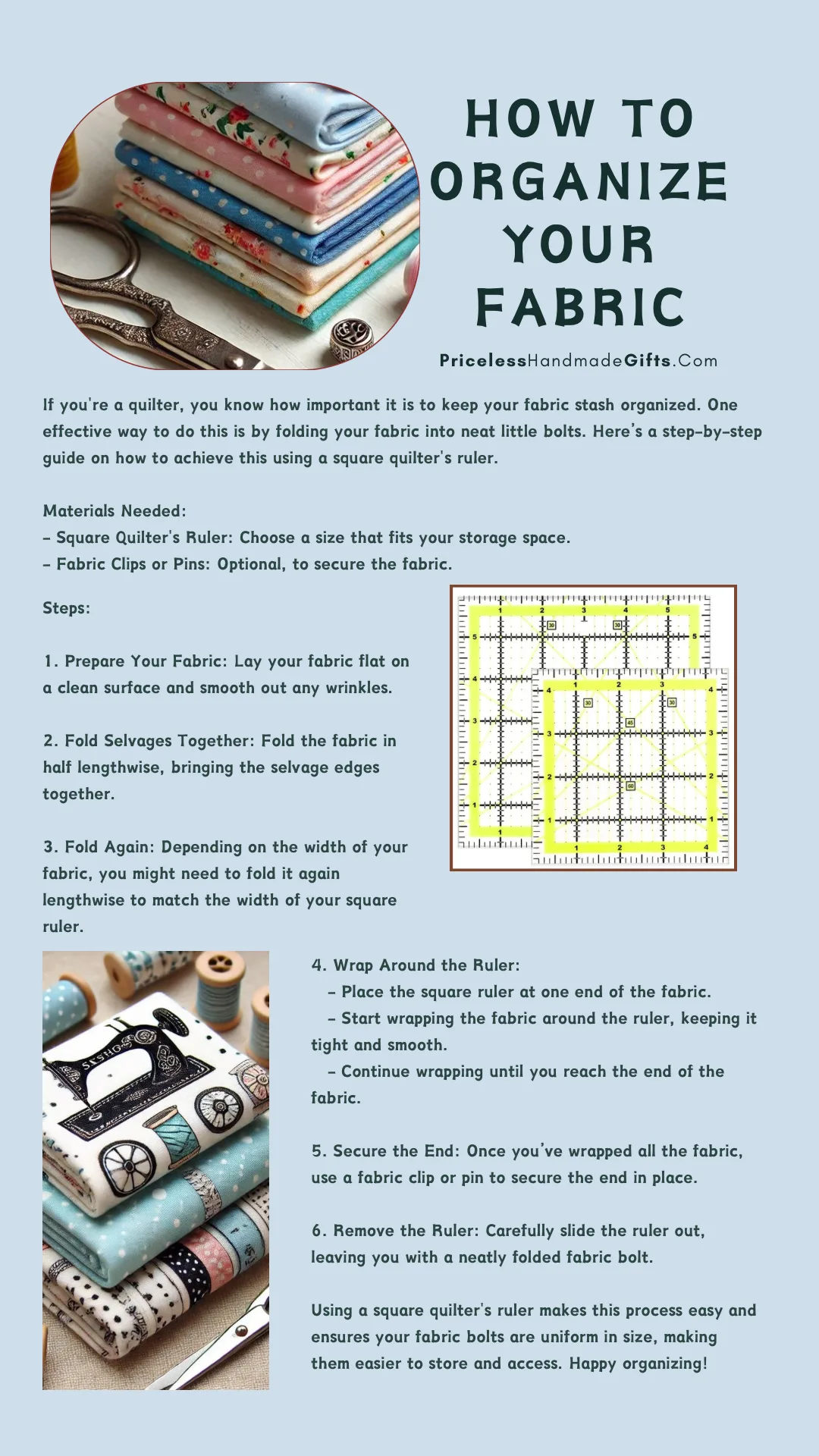 Tutorial for Folding and Organizing Your Fabric