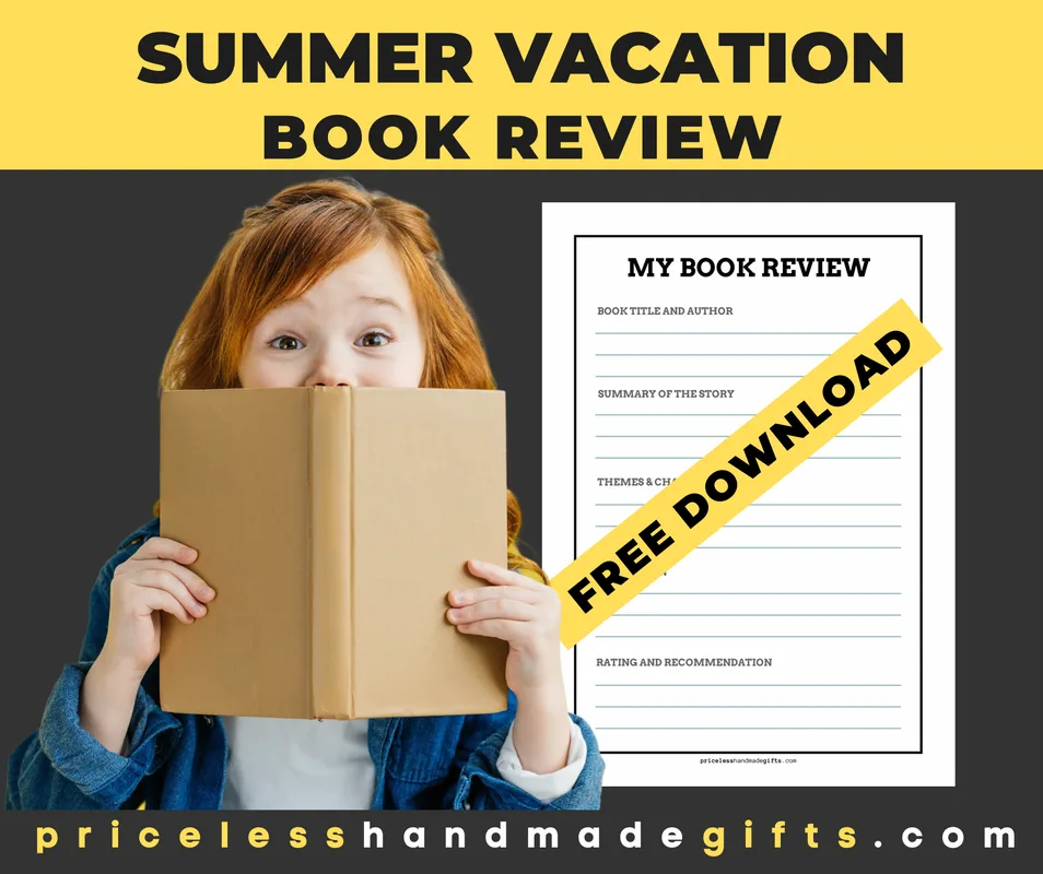 Summer Vacation Book Review Worksheet
