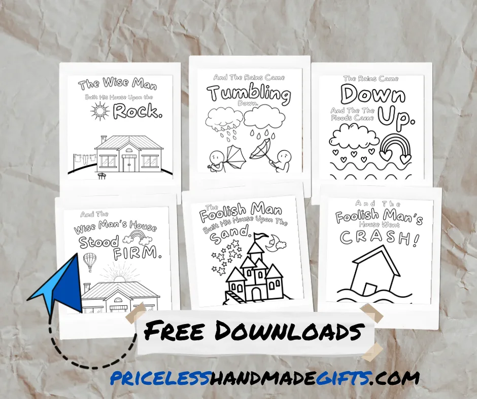 The Wise Man Built His House Upon the Rock Coloring Pages