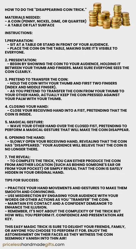 How to do the disappearing coin trick!