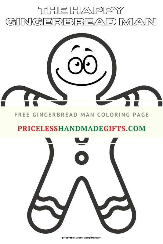 Free Gingerbread Man Coloring Page