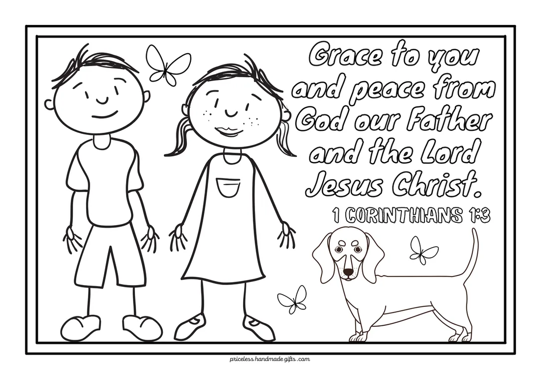 Grace And Peace To You Coloring Sheet