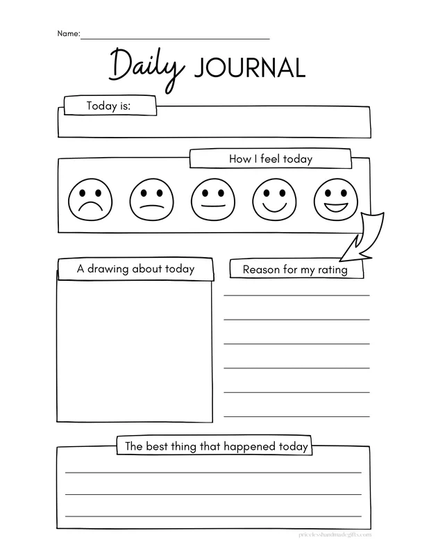 Free Printable Feelings Journal for Kids