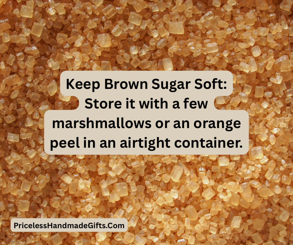 A kitchen tip for keeping brown sugar soft.