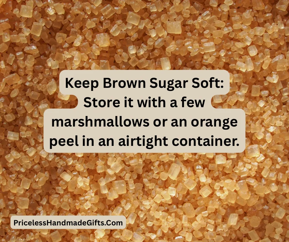 A kitchen tip for keeping brown sugar soft.