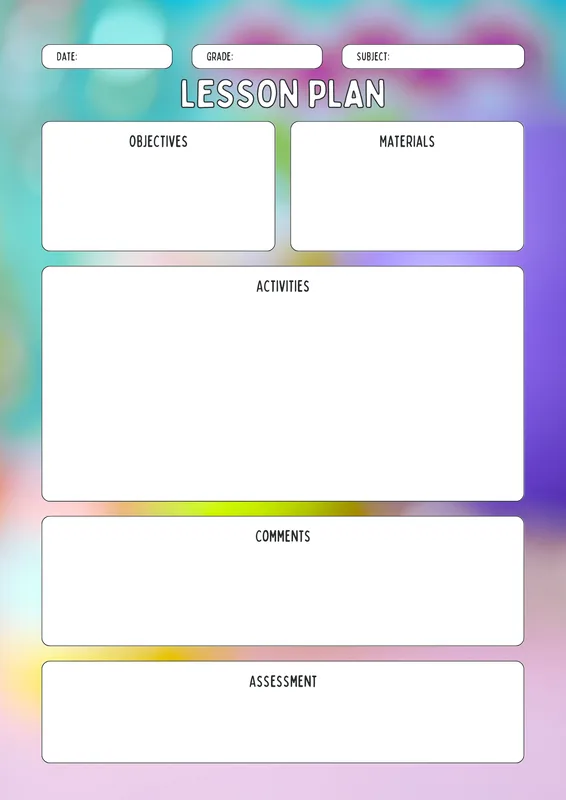 Lesson Plan Form