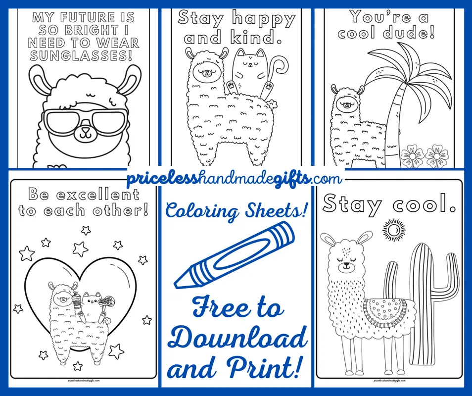 Llama Coloring Sheets