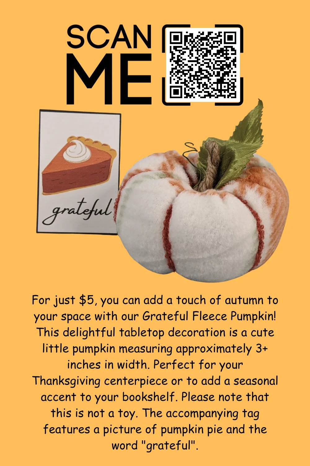 Fleece Handmade Pumpkin