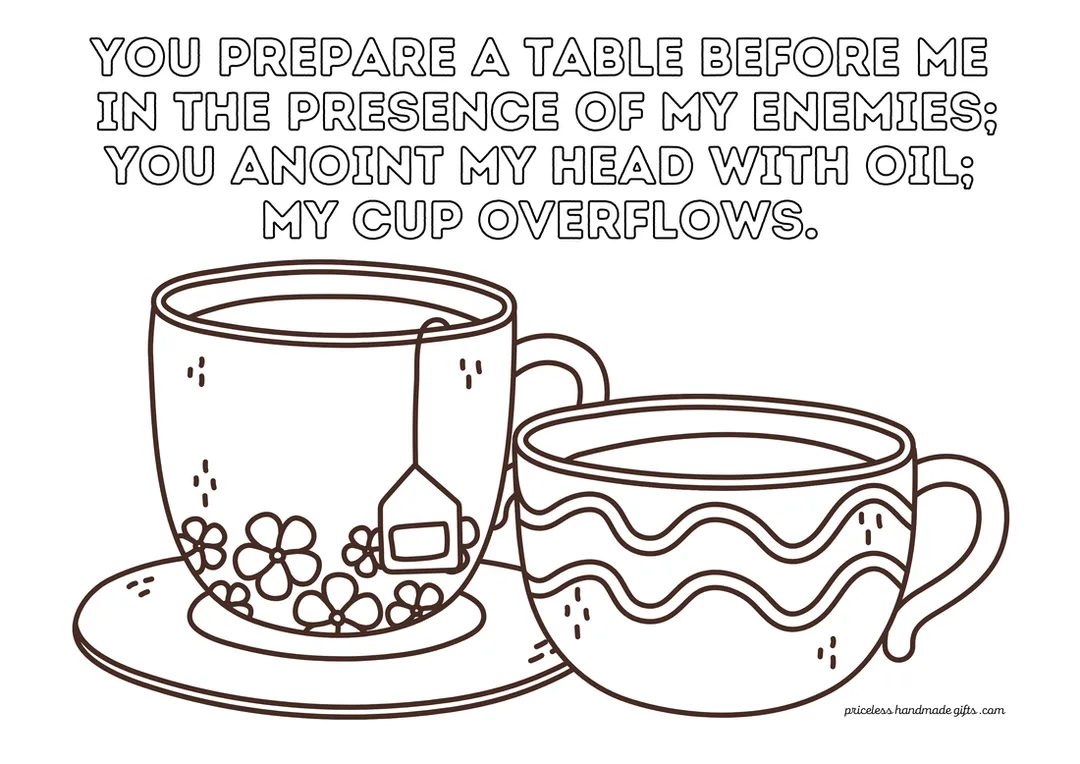 Psalm 23 Coloring Sheet to Print