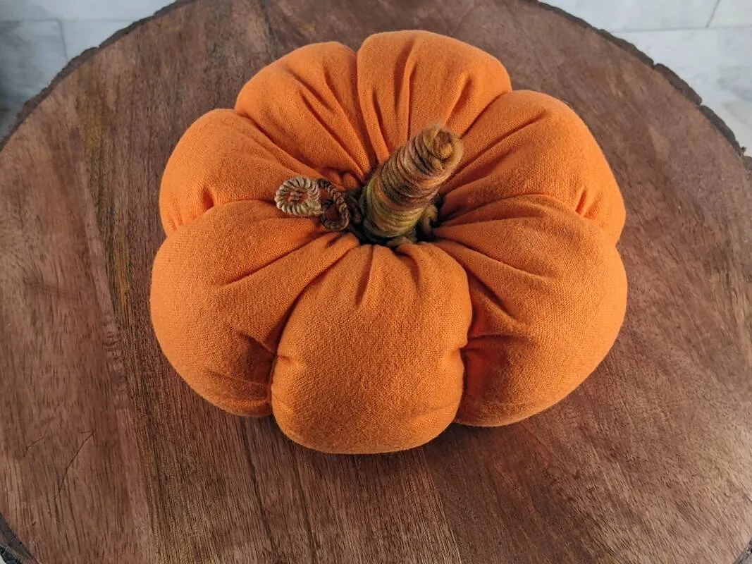 Stuffed Fabric Pumpkin