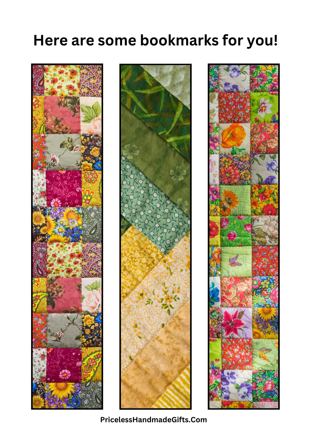 Printable Bookmarks for Quilters and Crafters