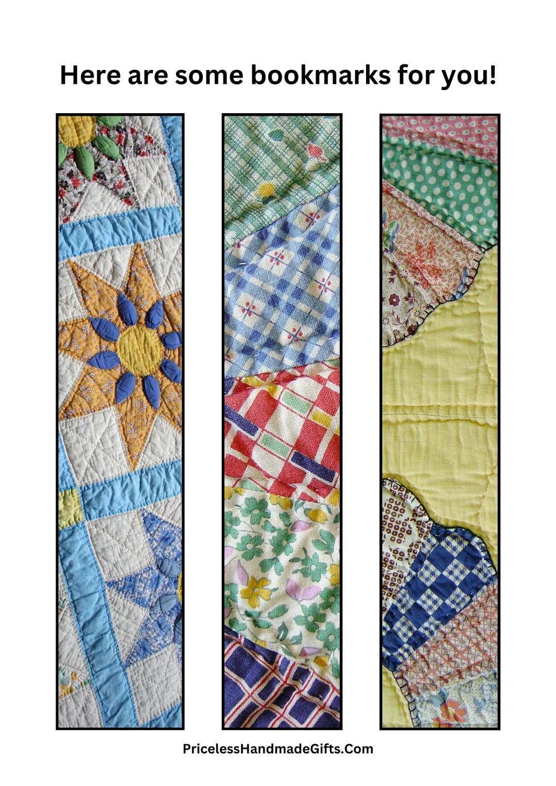 Free Printable Bookmarks for Quilters and Seamstresses