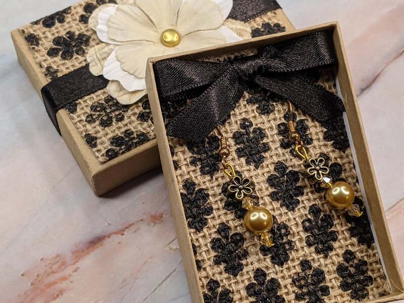 Golden Flower Earrings