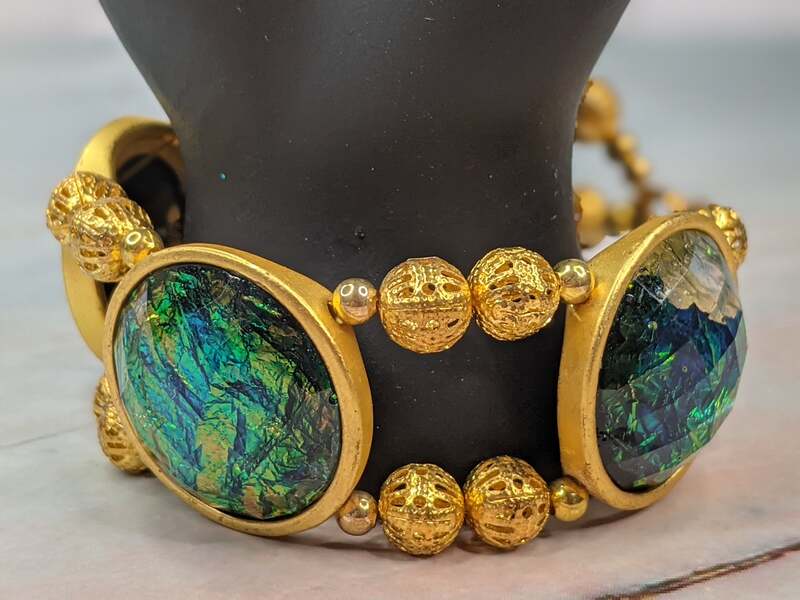 Green and Gold Bracelet