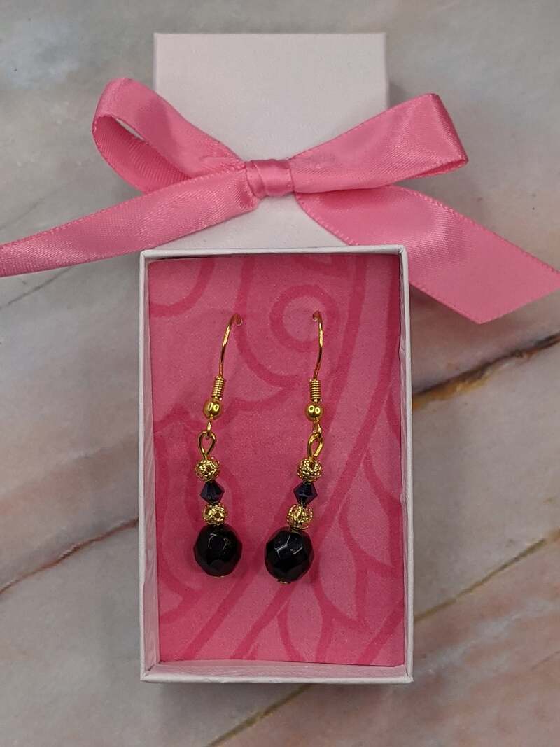 Black and Gold Earrings