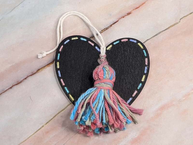 Chalkboard Heart Gift Tag with Tassel