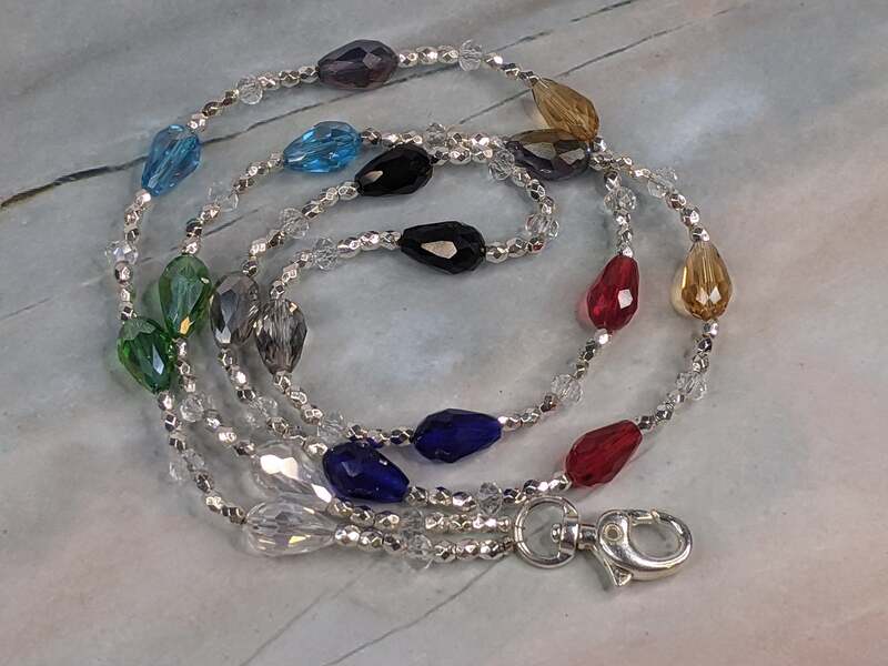 Multi-Color Crystal Lanyard