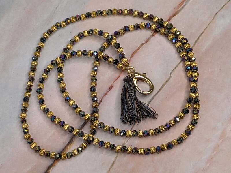 Golden Midnight Lanyard