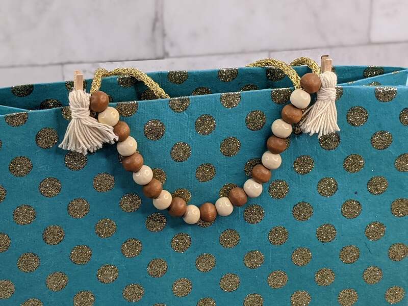 Brown and Cream Card Garland
