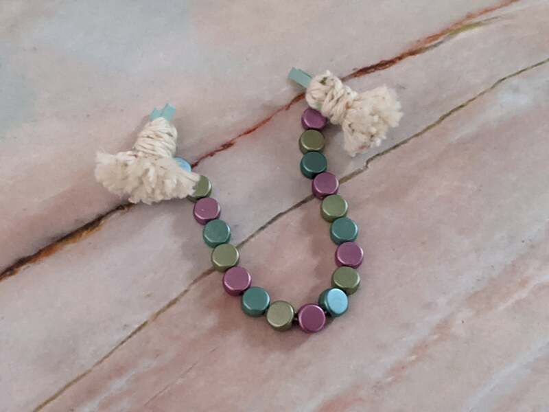 Blue Green Magenta Card Garland