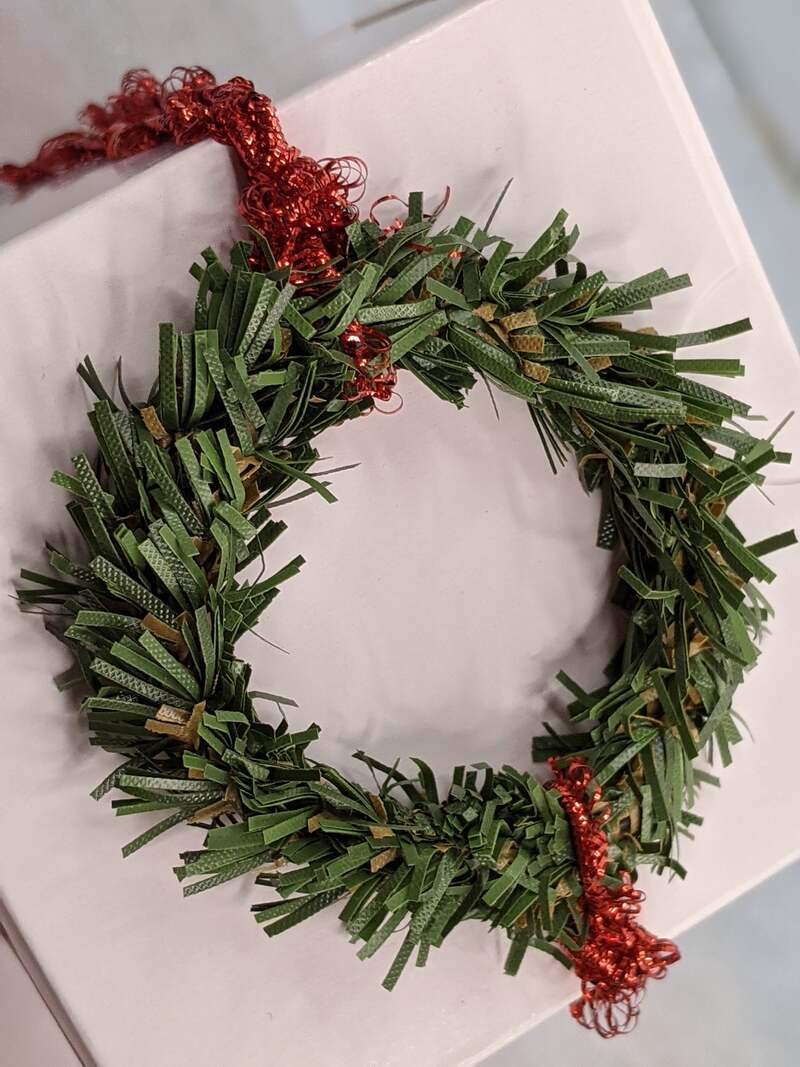 White Box with Wreath Wrap