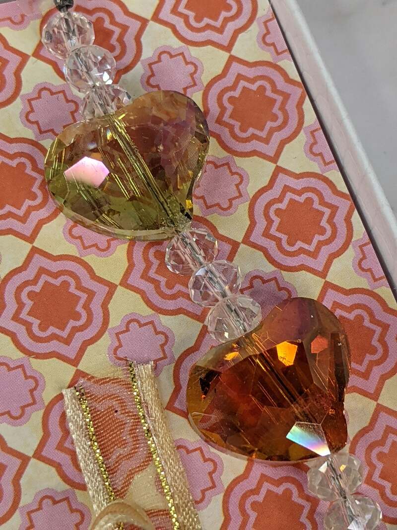 Color Glass Heart Bracelet