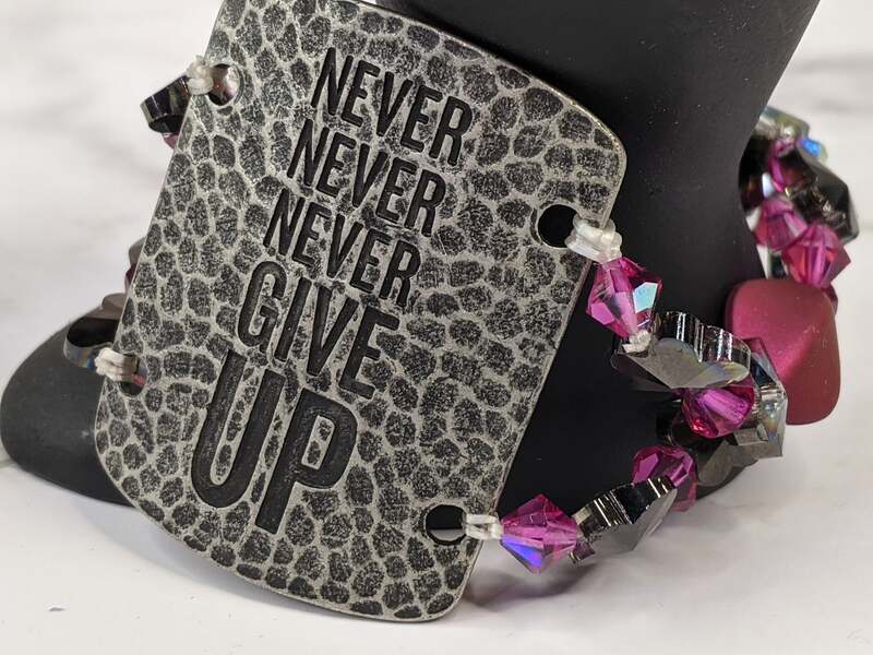 Never Give Up Stretch Bracelet