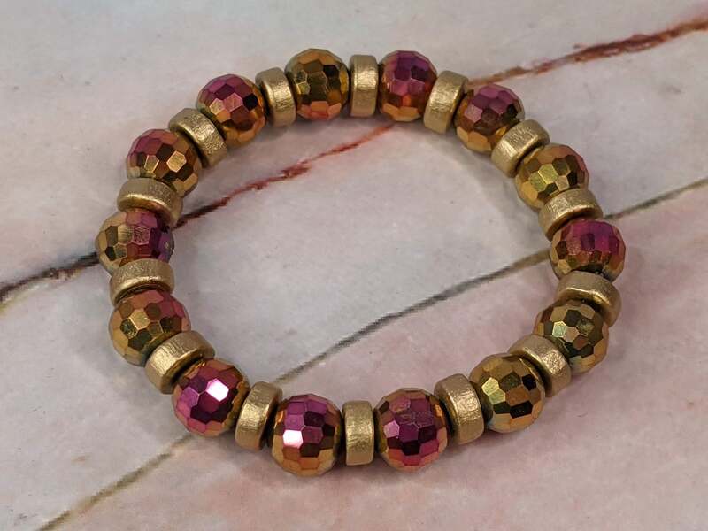 Golden Color Stretch Bracelet