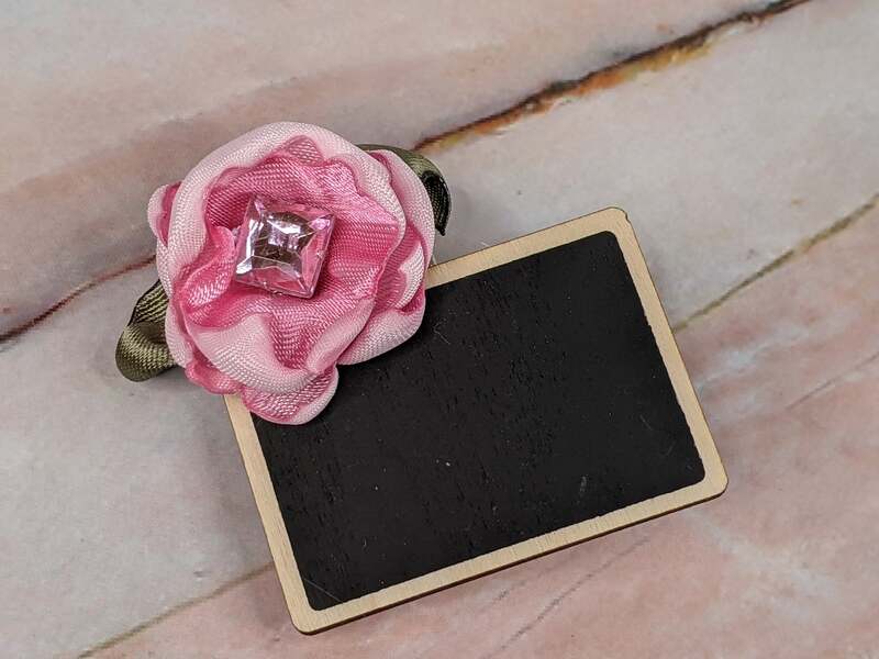 Light Pink Flower Chalkboard Gift Tag