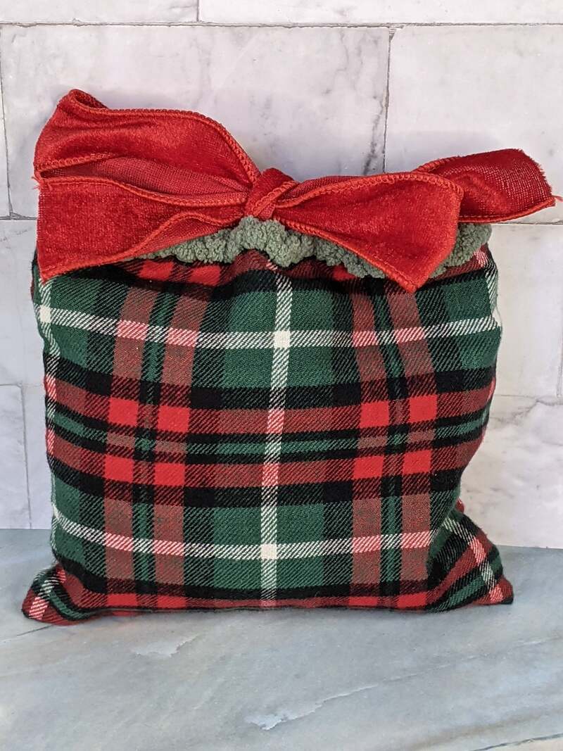 Christmas Plaid Reusable Gift Bag