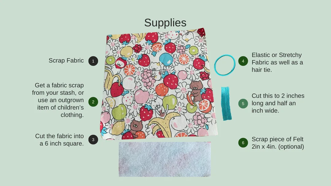 Use fabric scraps to make hair bows!