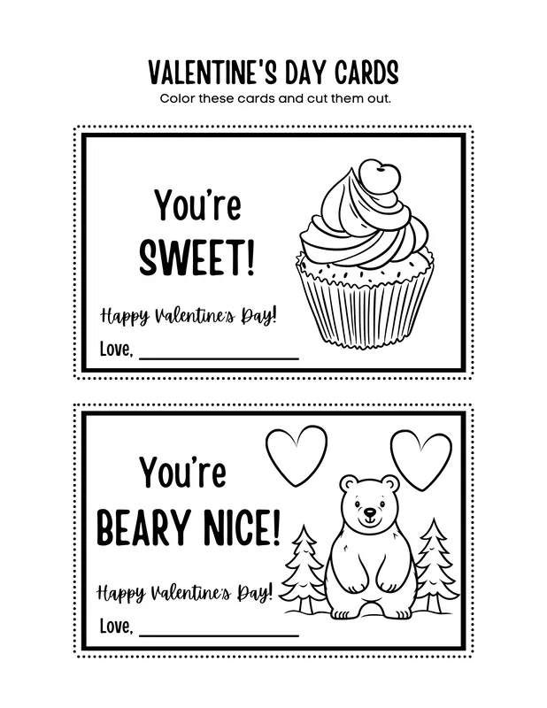 Printable Valentine's Day Cards
